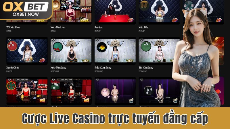 Cược Live Casino trực tuyến đẳng cấp và chân thực